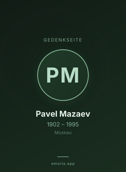 Gedenkportrait von Pavel Mazaev