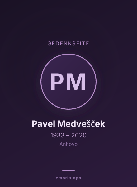 Gedenkportrait von Pavel Medvešček