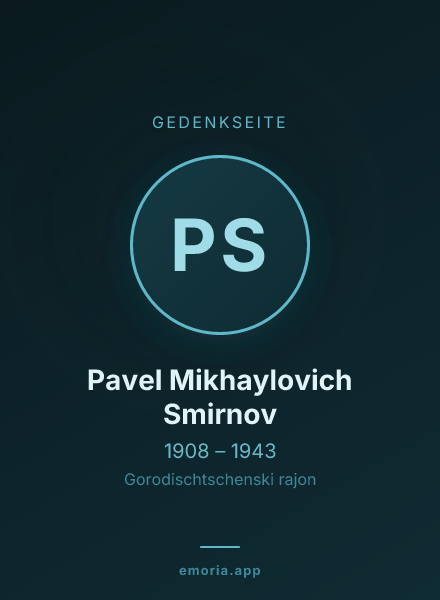 Gedenkportrait von Pavel Mikhaylovich Smirnov