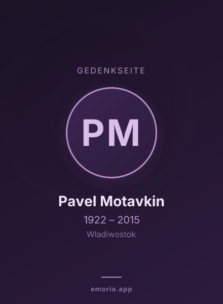 Gedenkportrait von Pavel Motavkin