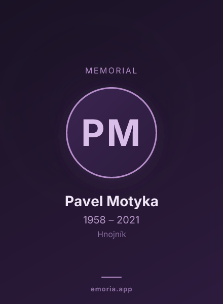 Memorial portrait of Pavel Motyka