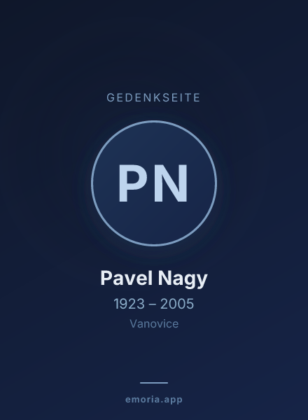 Gedenkportrait von Pavel Nagy