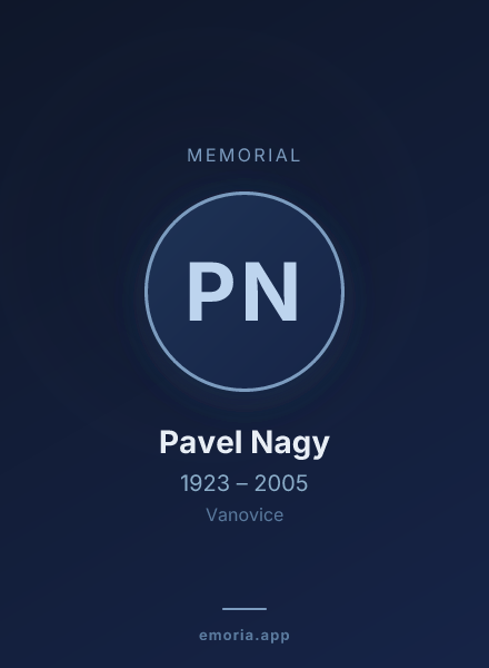 Memorial portrait of Pavel Nagy