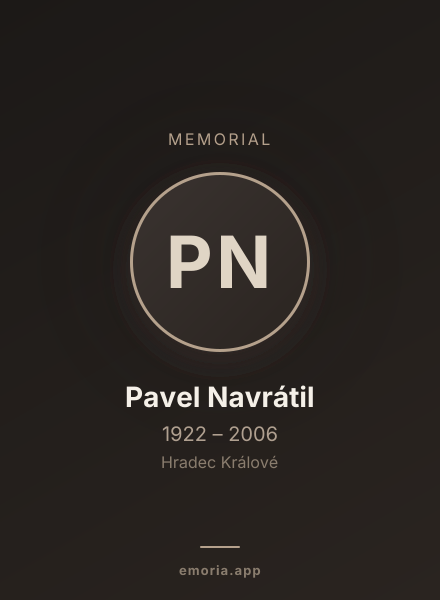 Memorial portrait of Pavel Navrátil