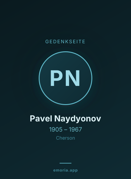 Gedenkportrait von Pavel Naydyonov