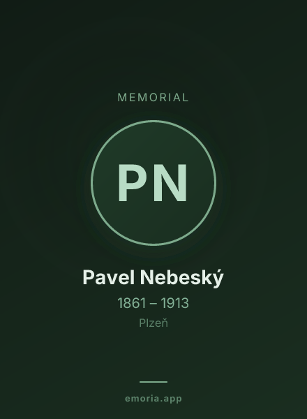 Memorial portrait of Pavel Nebeský
