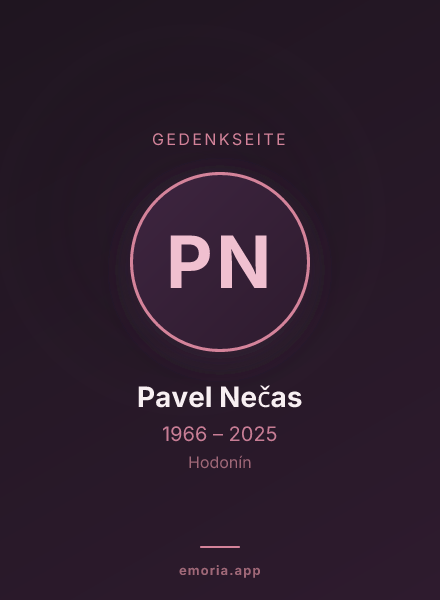 Gedenkportrait von Pavel Nečas