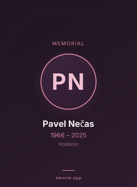Memorial portrait of Pavel Nečas