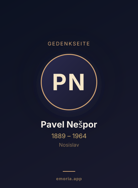 Gedenkportrait von Pavel Nešpor