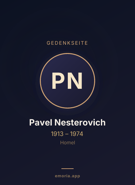 Gedenkportrait von Pavel Nesterovich