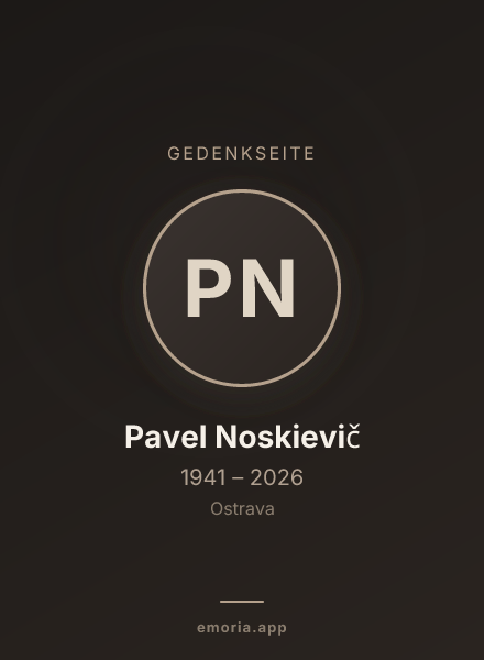 Gedenkportrait von Pavel Noskievič