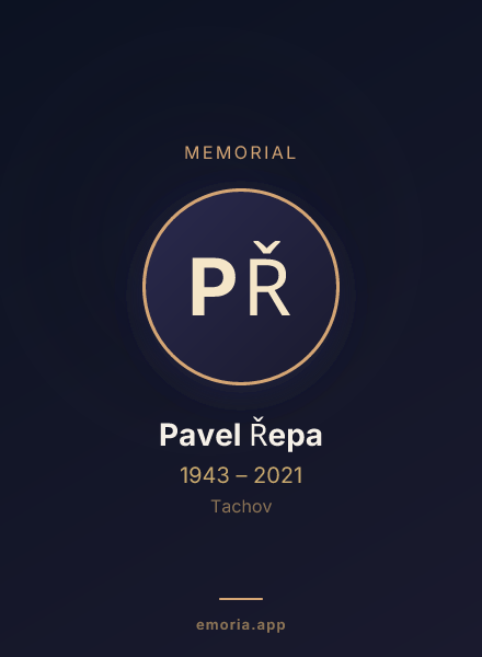 Memorial portrait of Pavel Řepa