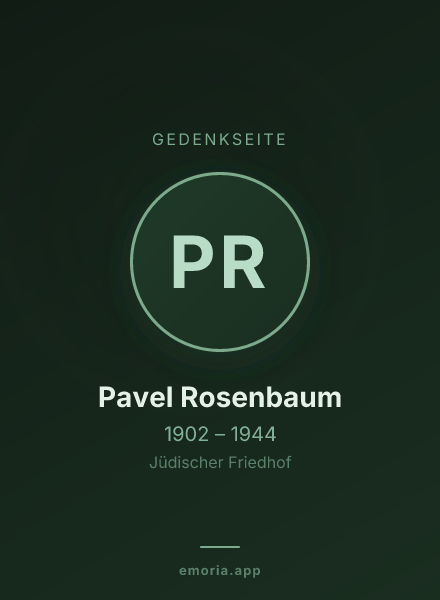 Gedenkportrait von Pavel Rosenbaum