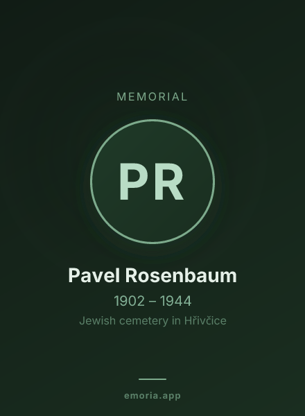 Memorial portrait of Pavel Rosenbaum