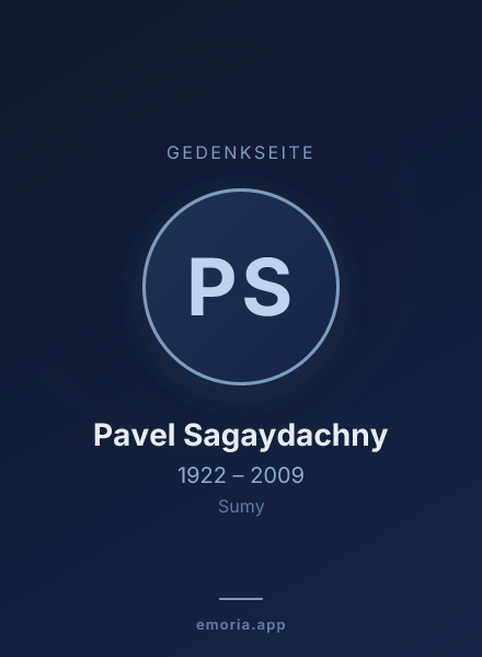 Gedenkportrait von Pavel Sagaydachny