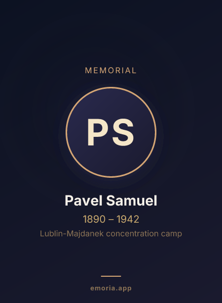 Memorial portrait of Pavel Samuel