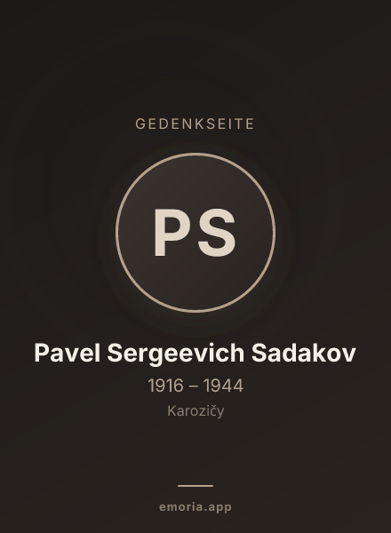Gedenkportrait von Pavel Sergeevich Sadakov
