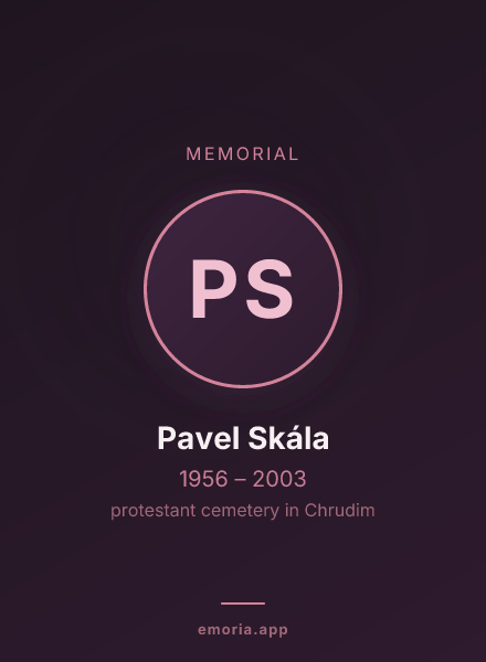 Memorial portrait of Pavel Skála