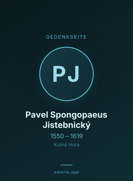 Gedenkportrait von Pavel Spongopaeus Jistebnický