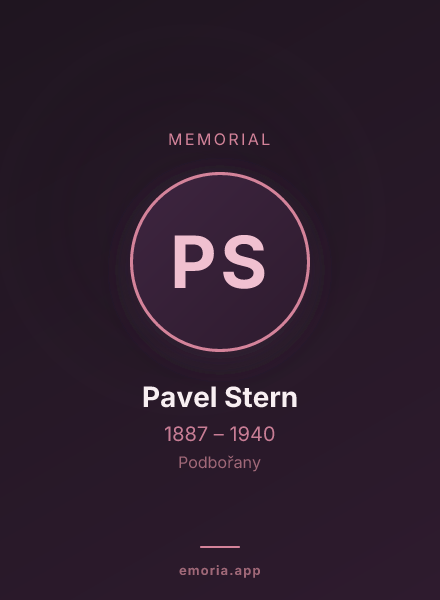 Memorial portrait of Pavel Stern