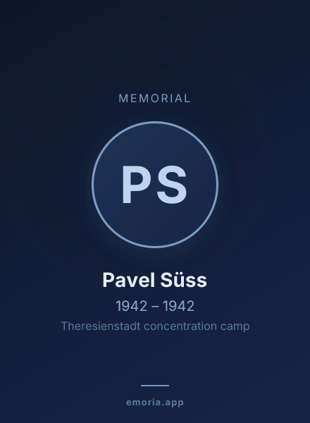 Memorial portrait of Pavel Süss