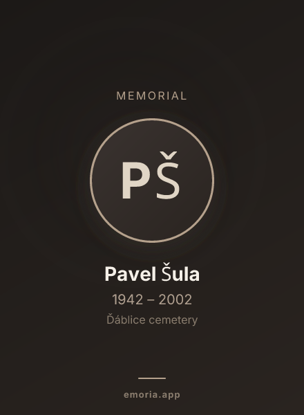 Memorial portrait of Pavel Šula