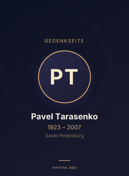Gedenkportrait von Pavel Tarasenko