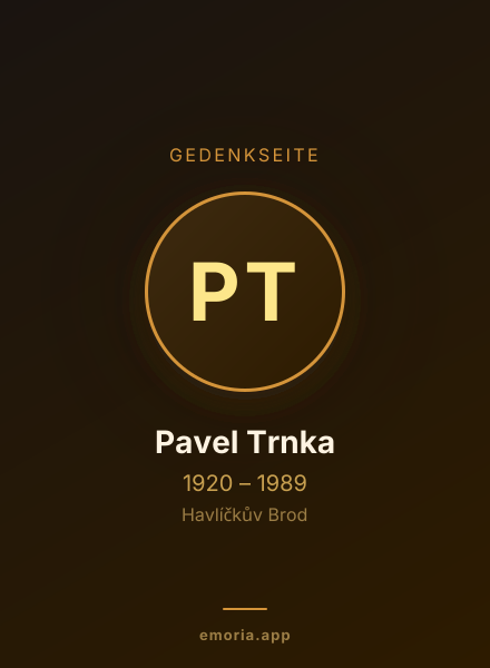 Gedenkportrait von Pavel Trnka
