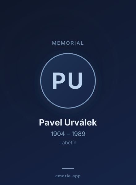 Memorial portrait of Pavel Urválek