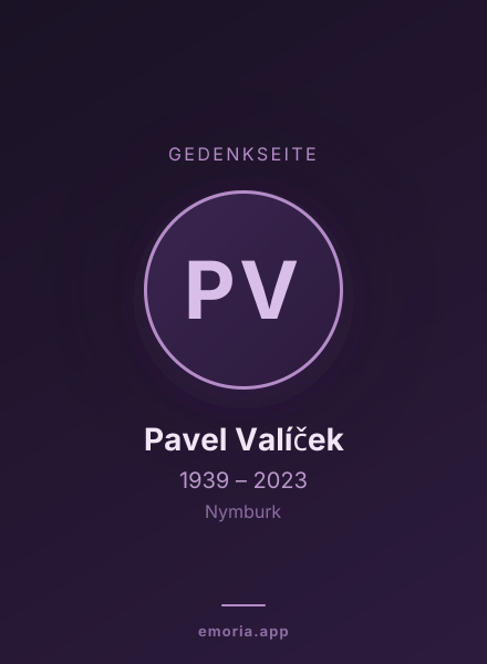 Gedenkportrait von Pavel Valíček