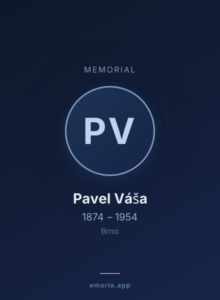 Memorial portrait of Pavel Váša