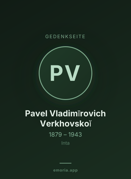 Gedenkportrait von Pavel Vladimīrovich Verkhovskoĭ