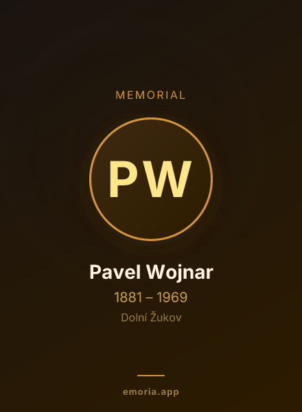 Memorial portrait of Pavel Wojnar