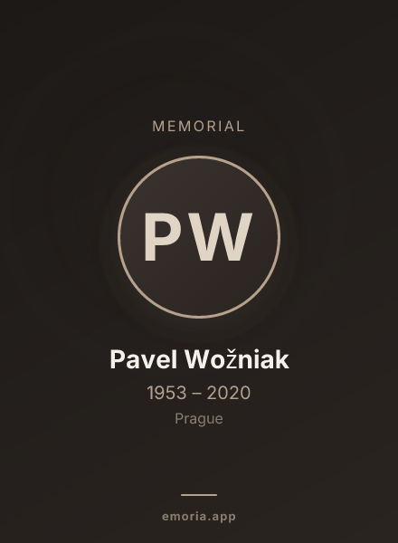Memorial portrait of Pavel Wožniak