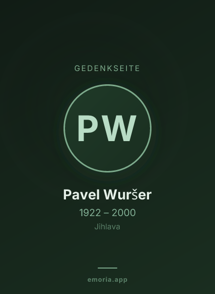 Gedenkportrait von Pavel Wuršer
