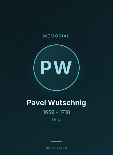 Memorial portrait of Pavel Wutschnig