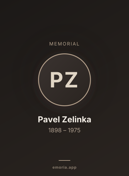 Memorial portrait of Pavel Zelinka
