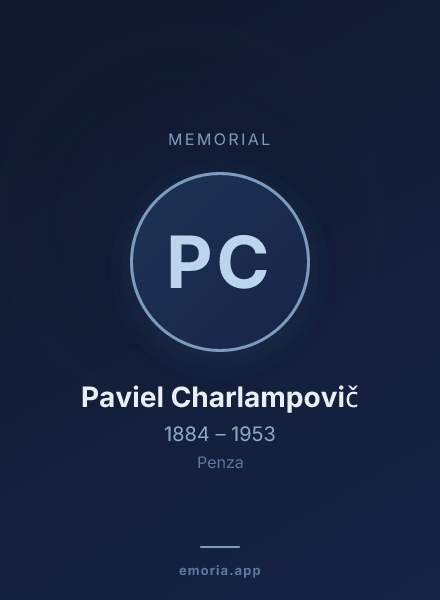 Memorial portrait of Paviel Charlampovič