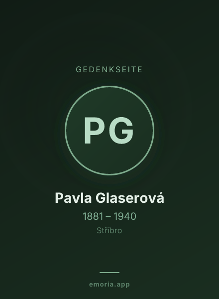 Gedenkportrait von Pavla Glaserová