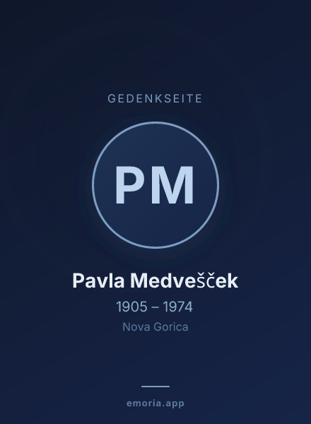 Gedenkportrait von Pavla Medvešček