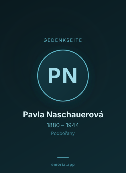 Gedenkportrait von Pavla Naschauerová