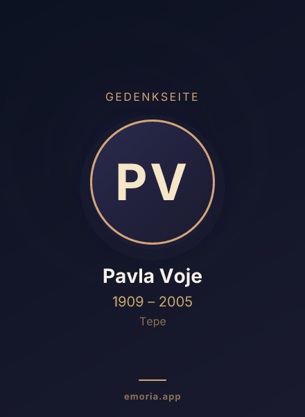 Gedenkportrait von Pavla Voje