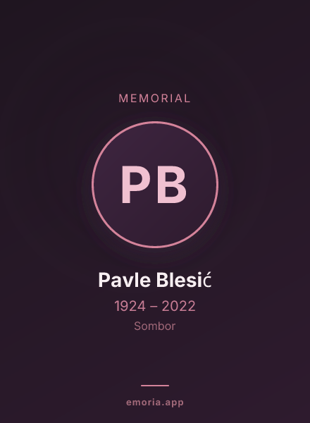 Memorial portrait of Pavle Blesić