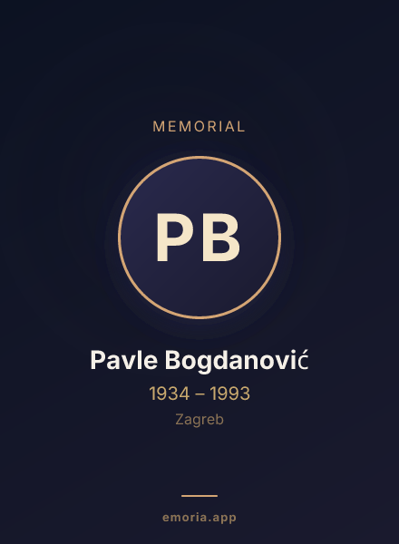 Memorial portrait of Pavle Bogdanović