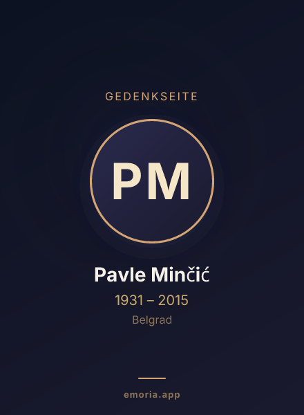 Gedenkportrait von Pavle Minčić
