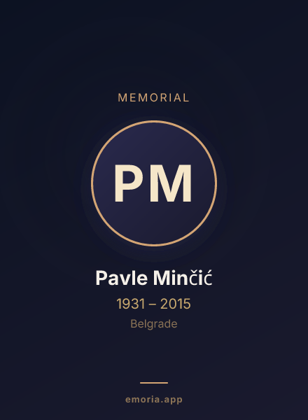 Memorial portrait of Pavle Minčić