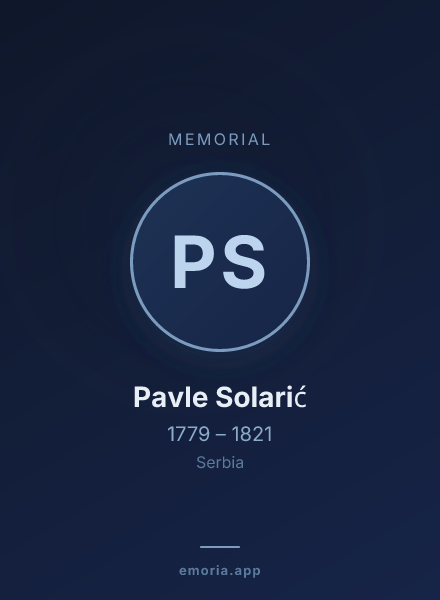 Memorial portrait of Pavle Solarić
