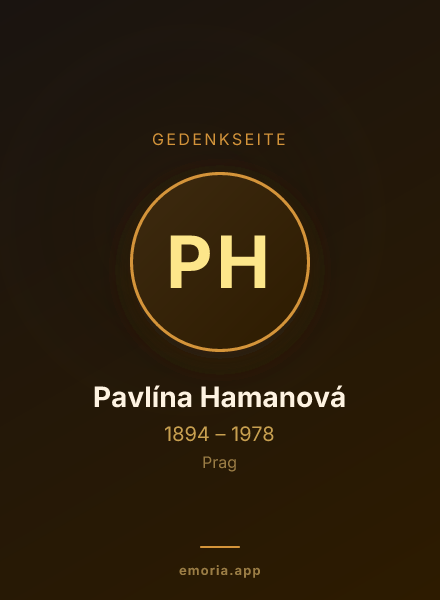 Gedenkportrait von Pavlína Hamanová