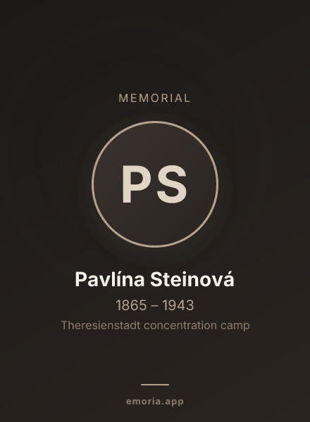 Memorial portrait of Pavlína Steinová