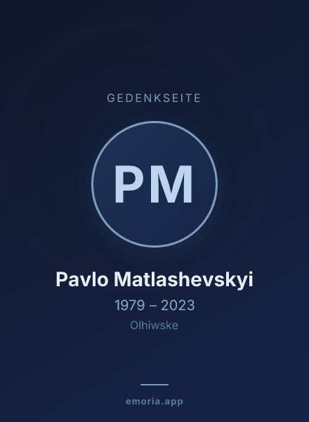 Gedenkportrait von Pavlo Matlashevskyi